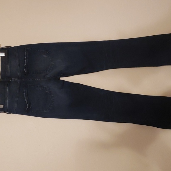 EXPRESS High Rise Dark Wash Barely Boot Jeans - Picture 6 of 10